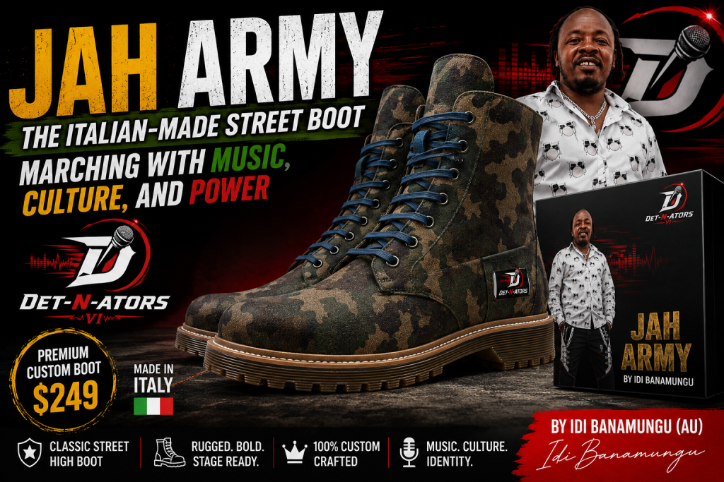 JAH ARMY: The Italian-Made Street Boot Marching with Music, Culture, and Power By The Forward Times Australia